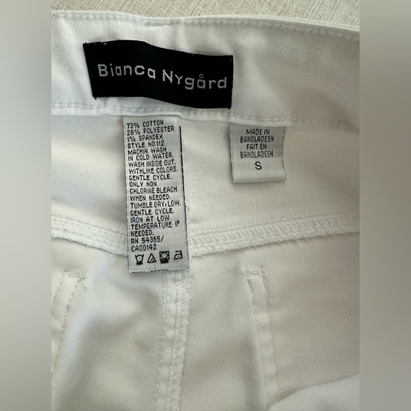 White Slim Stretch Pants - Picture 6 of 6